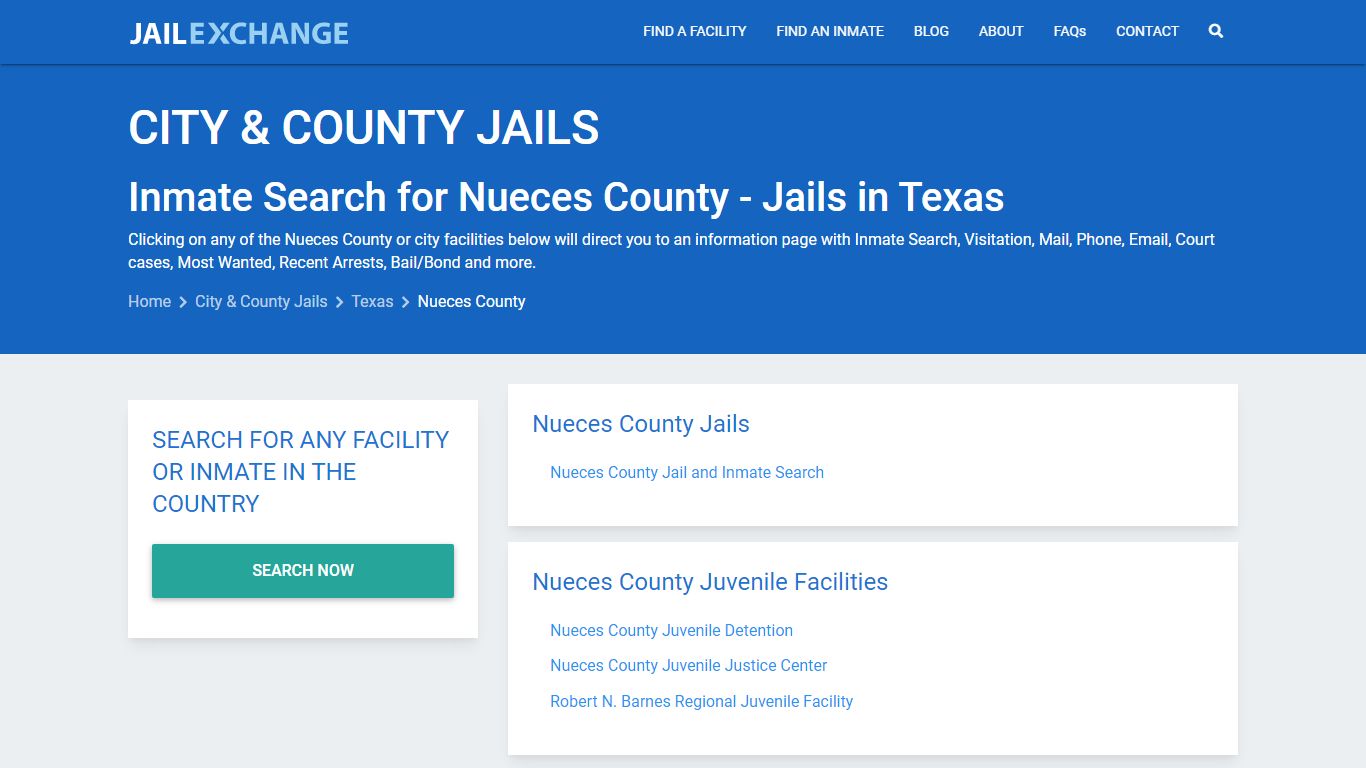 Inmate Search for Nueces County | Jails in Texas - Jail Exchange