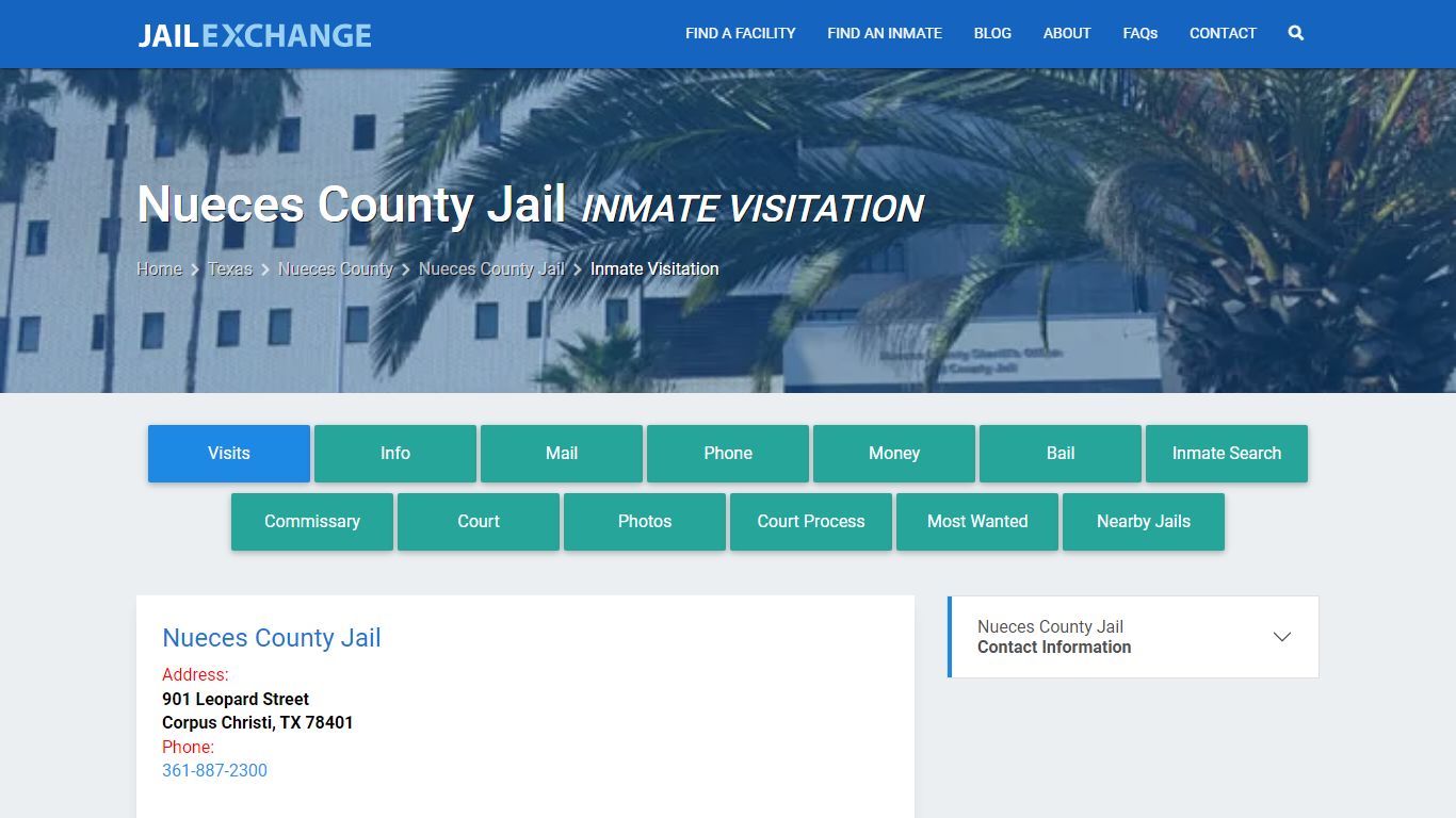 Inmate Visitation - Nueces County Jail, TX - Jail Exchange